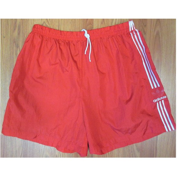 Adidas Other - VTG ADIDAS c. 1990 NYLON UNLINED SOCCER SHORTS RED